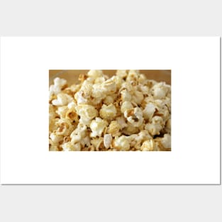 Popcorn close up background texture Posters and Art